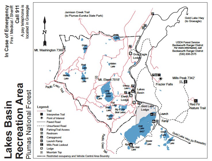 2 Lakes Basin Rec Map