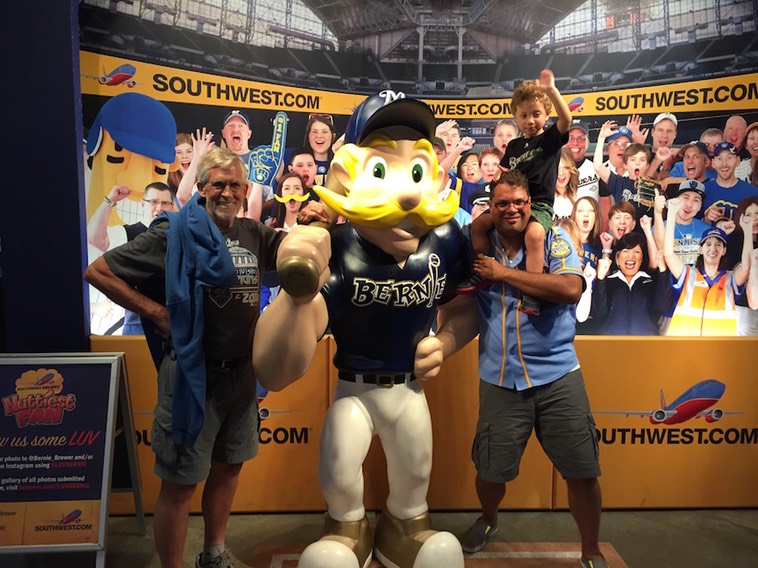 Brewers game, Bernie